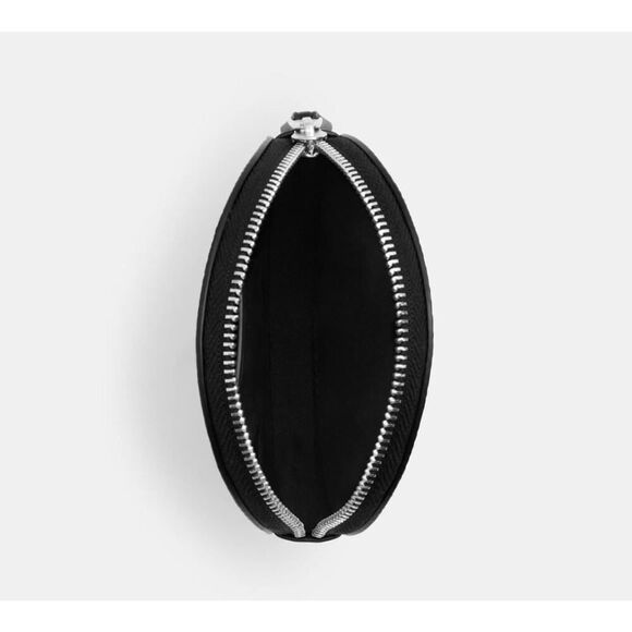 NWT Coach CX348 Coin Case In Signature Canvas With Halloween Graphic Cat Moon - Picture 3 of 5